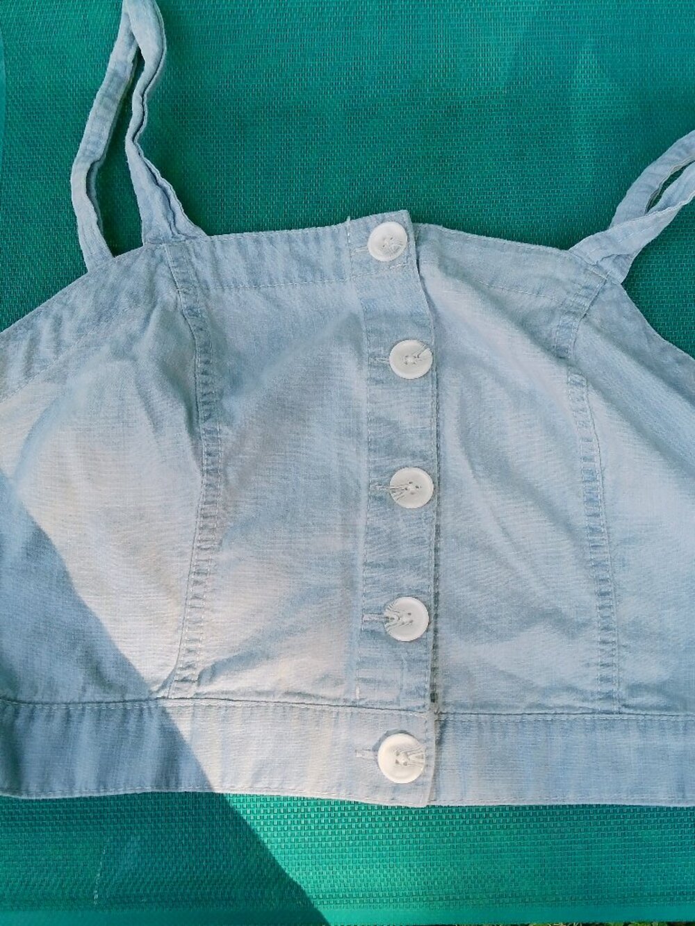 2 PC LOT CAMISOLES SIZE LARGE OAT CHAMBRAY AND CATO CHECK TOP